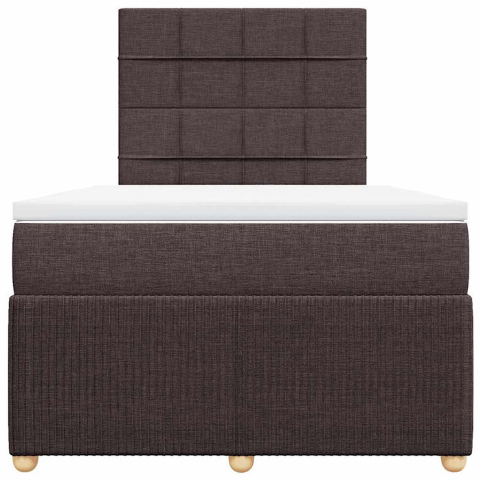 Pat box spring cu saltea, maro închis, 120x200 cm, textil - WALTI WALTI