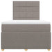 Pat box spring cu saltea, gri taupe, 120x200 cm, textil - WALTI WALTI