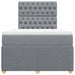 Pat continental cu saltea, gri deschis, 120x200 cm, textil - WALTI WALTI
