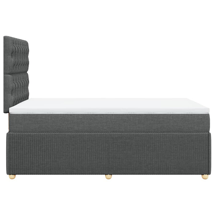 Pat box spring cu saltea, gri închis, 120x200 cm, textil - WALTI WALTI