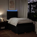 Pat box spring cu saltea, negru, 120x200 cm, textil - WALTI WALTI