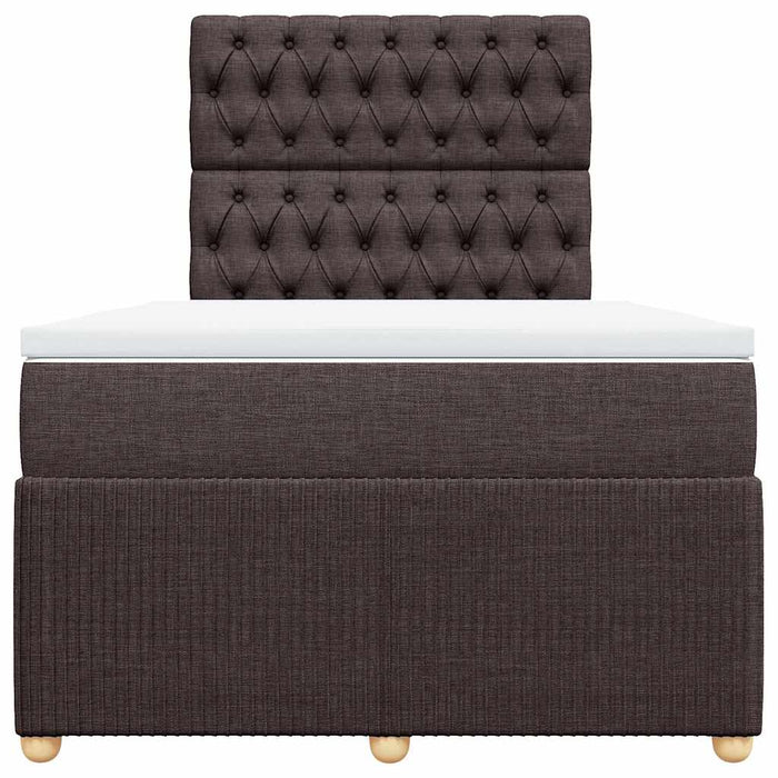 Pat box spring cu saltea, maro închis, 120x200 cm, textil - WALTI WALTI