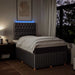 Pat box spring cu saltea, gri taupe, 120x200 cm, textil - WALTI WALTI