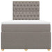 Pat box spring cu saltea, gri taupe, 120x200 cm, textil - WALTI WALTI