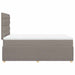 Pat box spring cu saltea, gri taupe, 120x200 cm, textil - WALTI WALTI