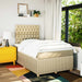 Pat box spring cu saltea, crem, 120x200 cm, textil - WALTI WALTI