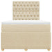 Pat box spring cu saltea, crem, 120x200 cm, textil - WALTI WALTI