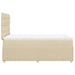 Pat box spring cu saltea, crem, 120x200 cm, textil - WALTI WALTI