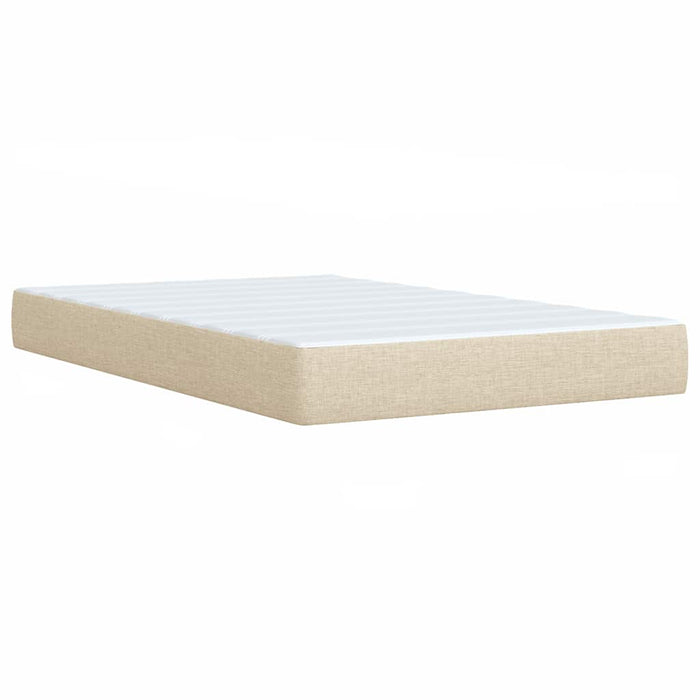 Pat box spring cu saltea, crem, 120x200 cm, textil - WALTI WALTI