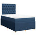 Pat box spring cu saltea, albastru, 120x200 cm, textil - WALTI WALTI