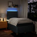 Pat box spring cu saltea, albastru, 120x200 cm, textil - WALTI WALTI