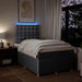 Pat continental cu saltea, gri deschis, 120x200 cm, textil - WALTI WALTI