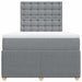 Pat continental cu saltea, gri deschis, 120x200 cm, textil - WALTI WALTI