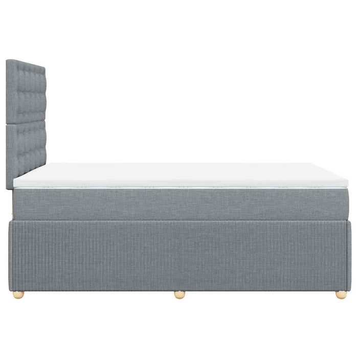 Pat continental cu saltea, gri deschis, 120x200 cm, textil - WALTI WALTI