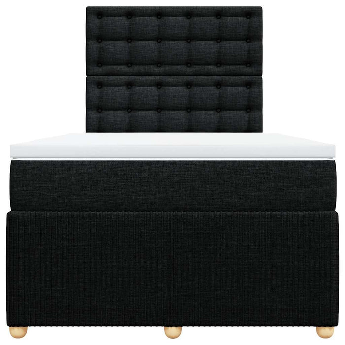 Pat box spring cu saltea, negru, 120x200 cm, textil - WALTI WALTI