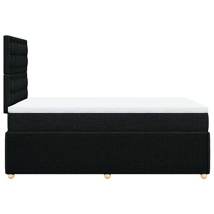 Pat box spring cu saltea, negru, 120x200 cm, textil - WALTI WALTI