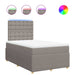 Pat box spring cu saltea, gri taupe, 120x200 cm, textil - WALTI WALTI