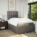 Pat box spring cu saltea, gri taupe, 120x200 cm, textil - WALTI WALTI