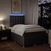 Pat box spring cu saltea, gri taupe, 120x200 cm, textil - WALTI WALTI