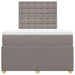 Pat box spring cu saltea, gri taupe, 120x200 cm, textil - WALTI WALTI
