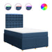 Pat box spring cu saltea, albastru, 120x200 cm, textil - WALTI WALTI