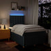 Pat box spring cu saltea, albastru, 120x200 cm, textil - WALTI WALTI