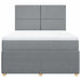 Pat box spring cu saltea, gri deschis, 140x190 cm, textil - WALTI WALTI
