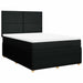 Pat box spring cu saltea, negru, 140x190 cm, textil - WALTI WALTI