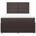 Pat box spring cu saltea, maro închis, 140x200 cm, textil - WALTI WALTI