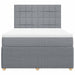 Pat box spring cu saltea, gri deschis, 140x190 cm, textil - WALTI WALTI