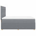 Pat box spring cu saltea, gri deschis, 140x190 cm, textil - WALTI WALTI