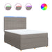 Pat box spring cu saltea, gri taupe, 140x200 cm, textil - WALTI WALTI