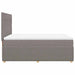 Pat box spring cu saltea, gri taupe, 140x200 cm, textil - WALTI WALTI