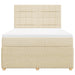 Pat box spring cu saltea, crem, 140x200 cm, textil - WALTI WALTI