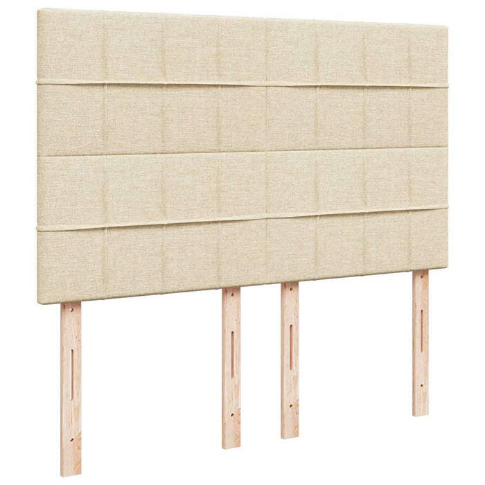 Pat box spring cu saltea, crem, 140x200 cm, textil - WALTI WALTI