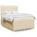 Pat box spring cu saltea, crem, 140x200 cm, textil - WALTI WALTI