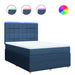 Pat box spring cu saltea, albastru, 140x200 cm, textil - WALTI WALTI
