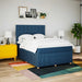 Pat box spring cu saltea, albastru, 140x200 cm, textil - WALTI WALTI