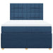 Pat box spring cu saltea, albastru, 140x200 cm, textil - WALTI WALTI