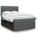 Pat box spring cu saltea, gri închis, 140x190 cm, textil - WALTI WALTI