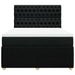 Pat box spring cu saltea, negru, 140x190 cm, textil - WALTI WALTI