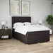 Pat box spring cu saltea, maro închis, 140x200 cm, textil - WALTI WALTI