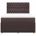Pat box spring cu saltea, maro închis, 140x200 cm, textil - WALTI WALTI