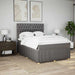 Pat box spring cu saltea, gri taupe, 140x200 cm, textil - WALTI WALTI