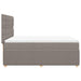 Pat box spring cu saltea, gri taupe, 140x200 cm, textil - WALTI WALTI