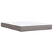 Pat box spring cu saltea, gri taupe, 140x200 cm, textil - WALTI WALTI