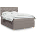 Pat box spring cu saltea, gri taupe, 140x200 cm, textil - WALTI WALTI