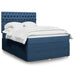 Pat box spring cu saltea, albastru, 140x200 cm, textil - WALTI WALTI
