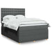 Pat box spring cu saltea, gri închis, 140x190 cm, textil - WALTI WALTI