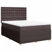 Pat box spring cu saltea, maro închis, 140x200 cm, textil - WALTI WALTI